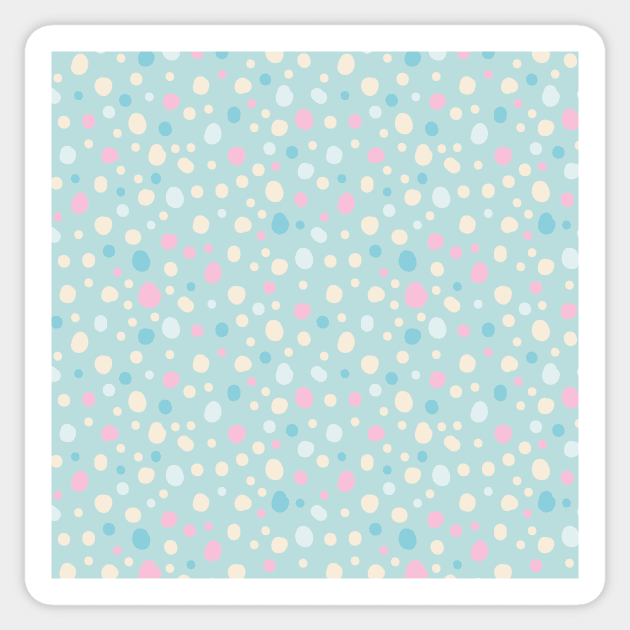 Sweet Blue Polka Dots Sticker by greenoriginals